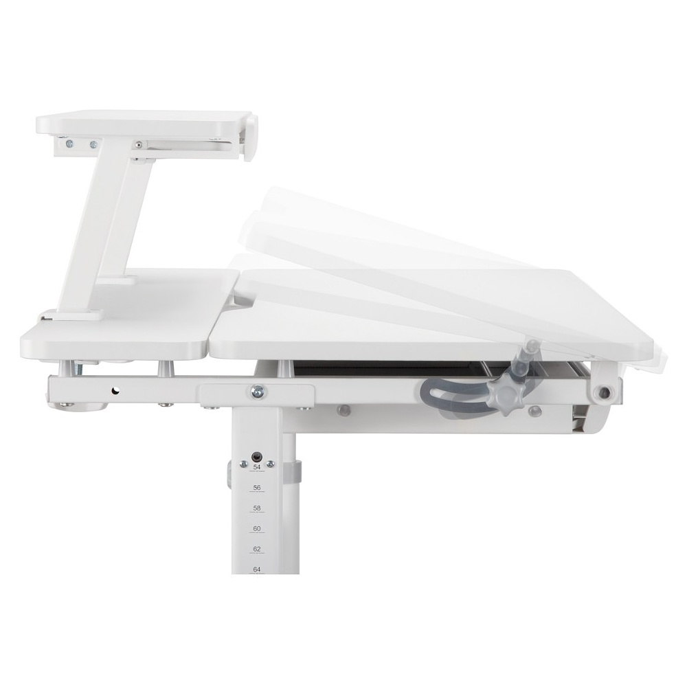 Комплект Ergosmart ученический Smart 80: стол E602 GREY, полка к столу E611 WHITE, накладка Е511 - 4