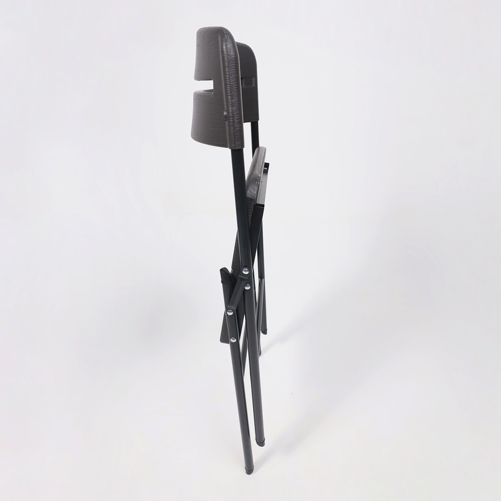 Стул складной, пластик, темно-серый - 15