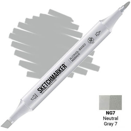 Маркер художественный "Brushmarker", двухсторонний, NG7 серый нейтральный 7