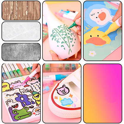 Маркеры художественные двухсторонние "Himi Miya", акриловые, набор, 36 цветов - 7