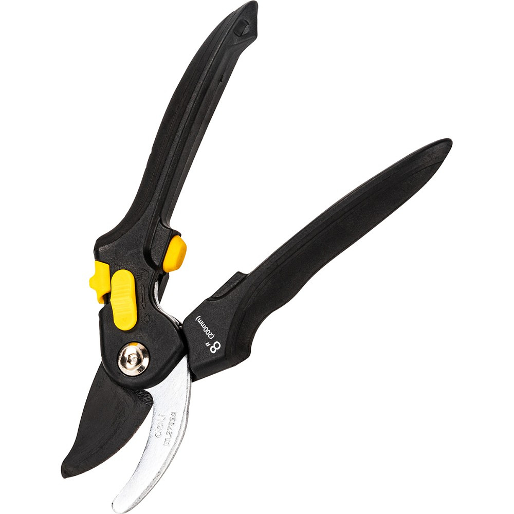 Секатор садовый "Deli" 200 мм, черный, желтый - 3