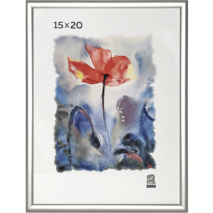 Фоторамка "Zebra", 15х20 см, 15 мм, со стеклом, серебристый