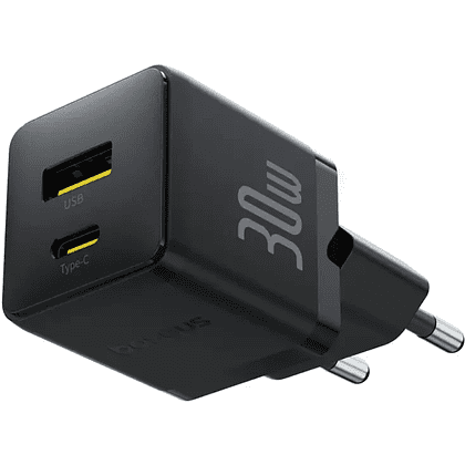 Сетевое зарядное устройство Baseus "Palm", Fast Charger, C+U, 30W, EU, Cluster Black - 4