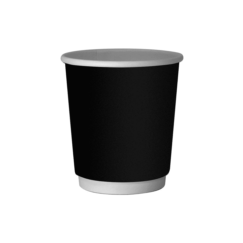 Стакан картонный 24 шт, 250 мл, 2 слоя, черный