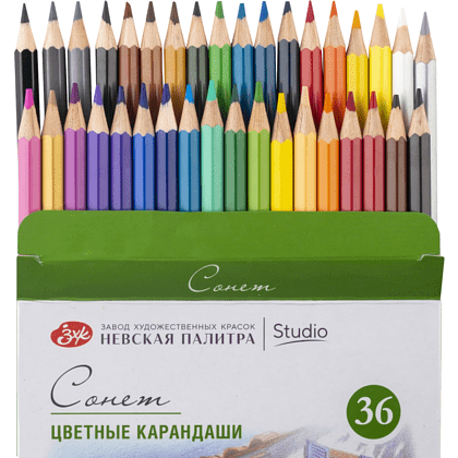 Набор цветных карандашей "Сонет", 36 цветов - 2