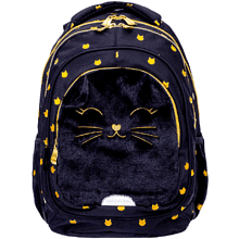 Рюкзак школьный "Fluffy Kitty Black", черный