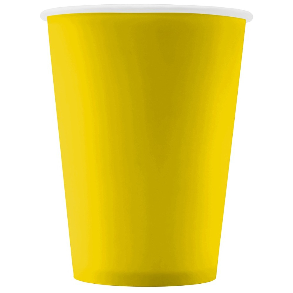 Стакан картонный 300 мл, 1сл., 50шт/упак, желтый