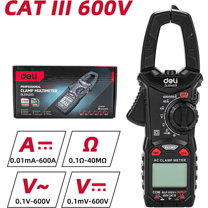Токоизмерительные клещи Deli RS EDL334203 - 10