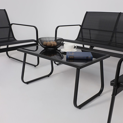 Комплект мебели садовой AksHome VERANDA (кресло 2 шт, диван 1 шт, стол 1 шт), черный - 13