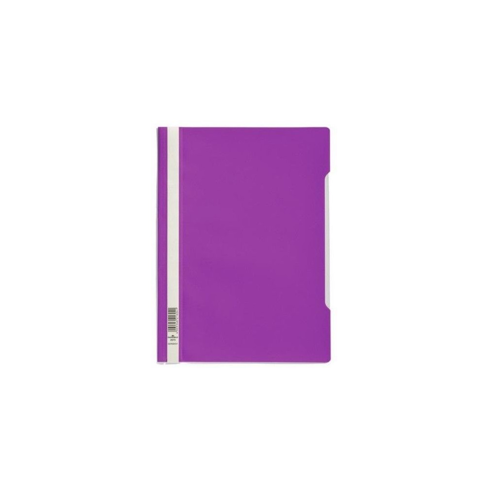 Папка-скоросшиватель с прозрачной обложкой "Durable", A4, лиловый