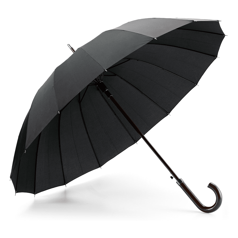 Зонт-трость "99136", 110 см, черный