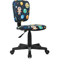Кресло детское Бюрократ CH-204NX, ткань, темно-синий космонавт, пластик