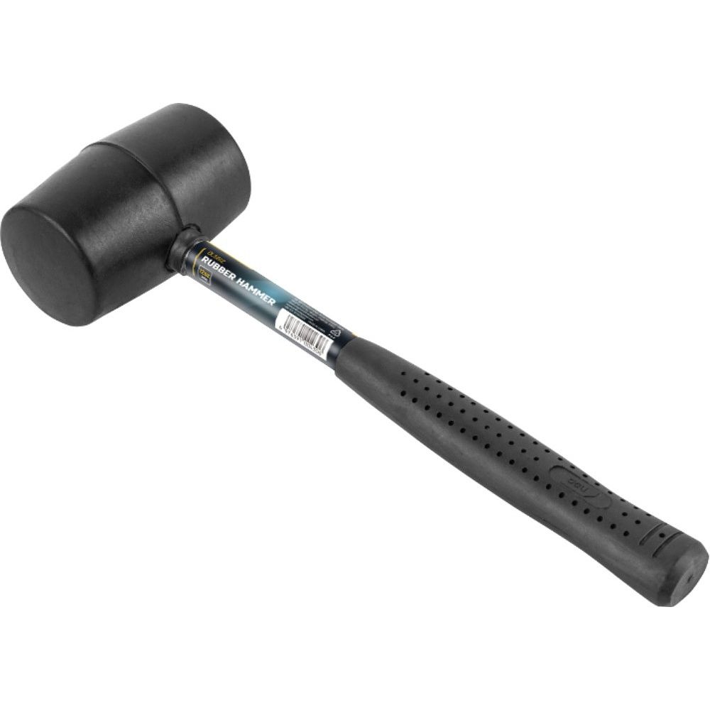 Киянка резиновая черная Deli YS EDL5612, 0,34 кг, стальная рукоятка - 3