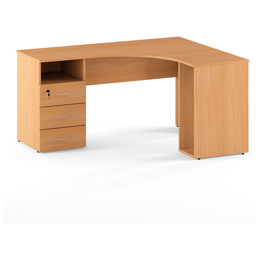 Коллекция Столица стол письменный угловой С-086/1 правый, 1500х1200/500х750 мм, бук