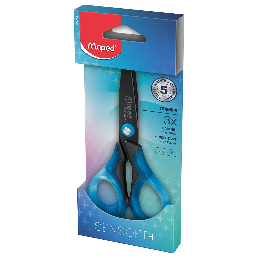 Ножницы "Sensoft", 13 см, ассорти