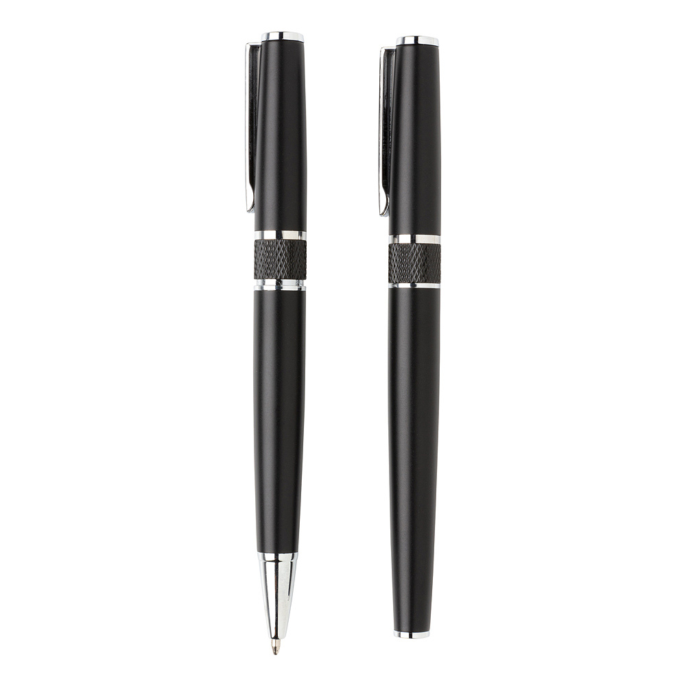 Набор ручек "Swiss Peak Deluxe": ручка шариковая автоматическая и роллер, черный - 4