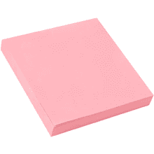 Бумага для заметок на клейкой основе "Yesli:", 75x75 мм, 100 листов, розовый пастель