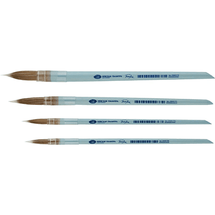 Кисть "Белые ночи", круглая, на короткой ручке, №4 - 8