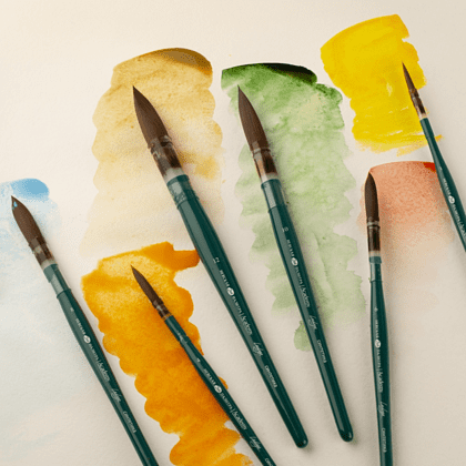 Кисть "Ладога", синтетика, круглая, на короткой ручке, №3 - 4