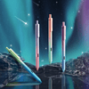 Ручка гелевая "Ombre", 0.7 мм, голубой, розовый, стерж. синий - 3