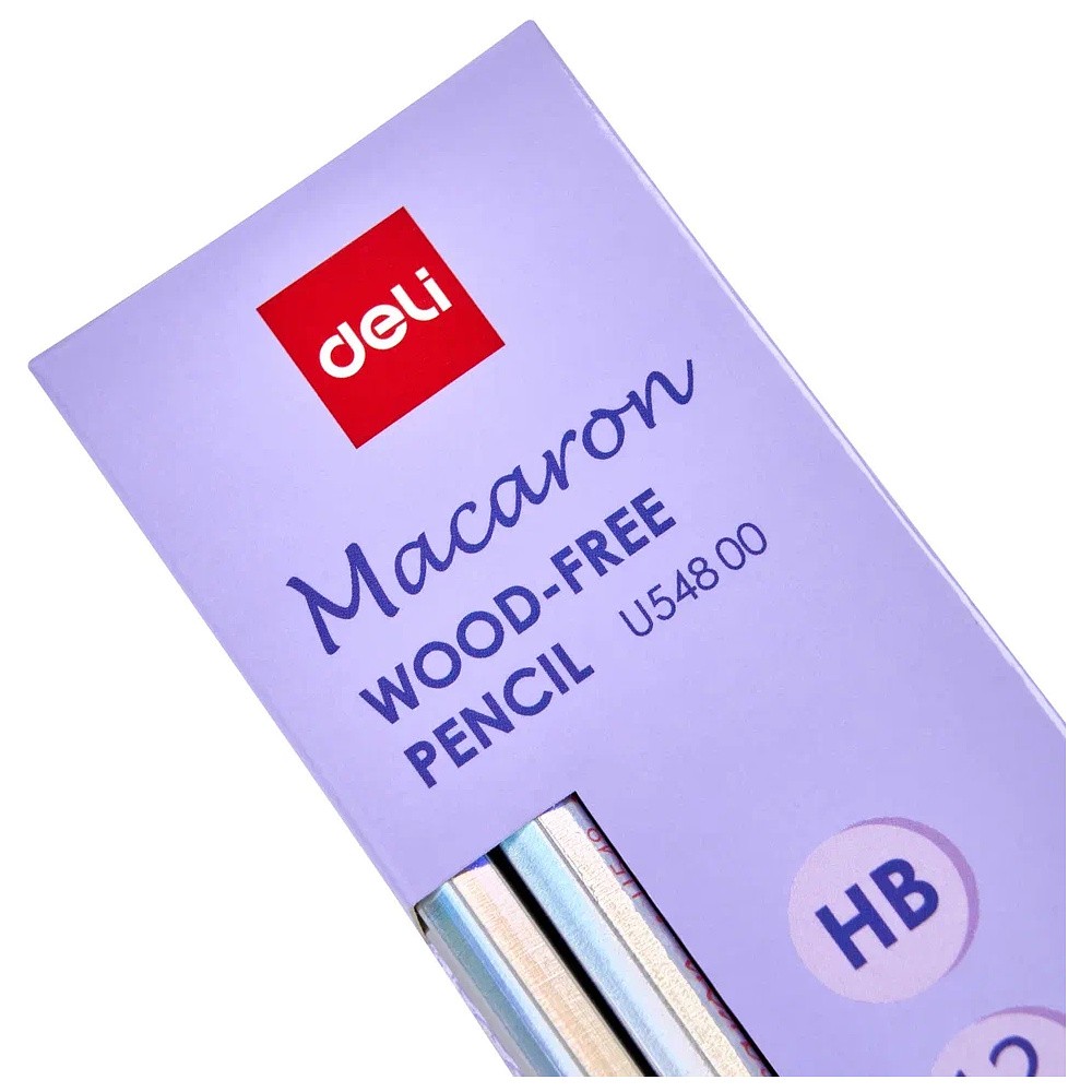 Карандаш простой "Macaron", HB, с ластиком, ассорти - 4