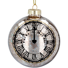 Украшение новогоднее "Часы", 8 см