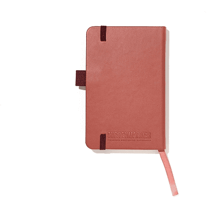 Скетчбук "Sketchmarker", 9х14 см, 140 г/м2, 80 листов, красный винтаж - 4