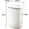 Корзина для мусора Luscan Prof Etalon, 12 л, белый - 2