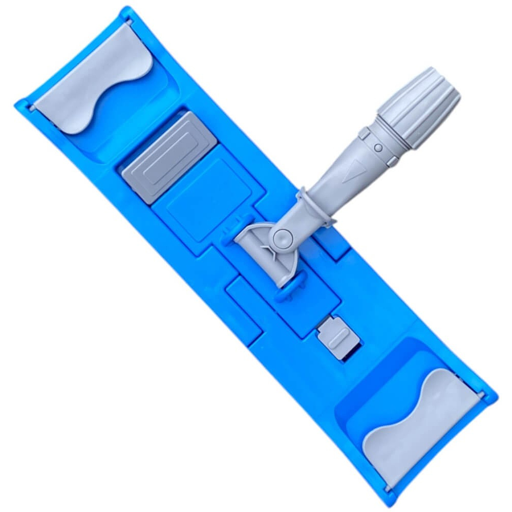 Держатель для мопов с зажимами, 40 см, серый, синий