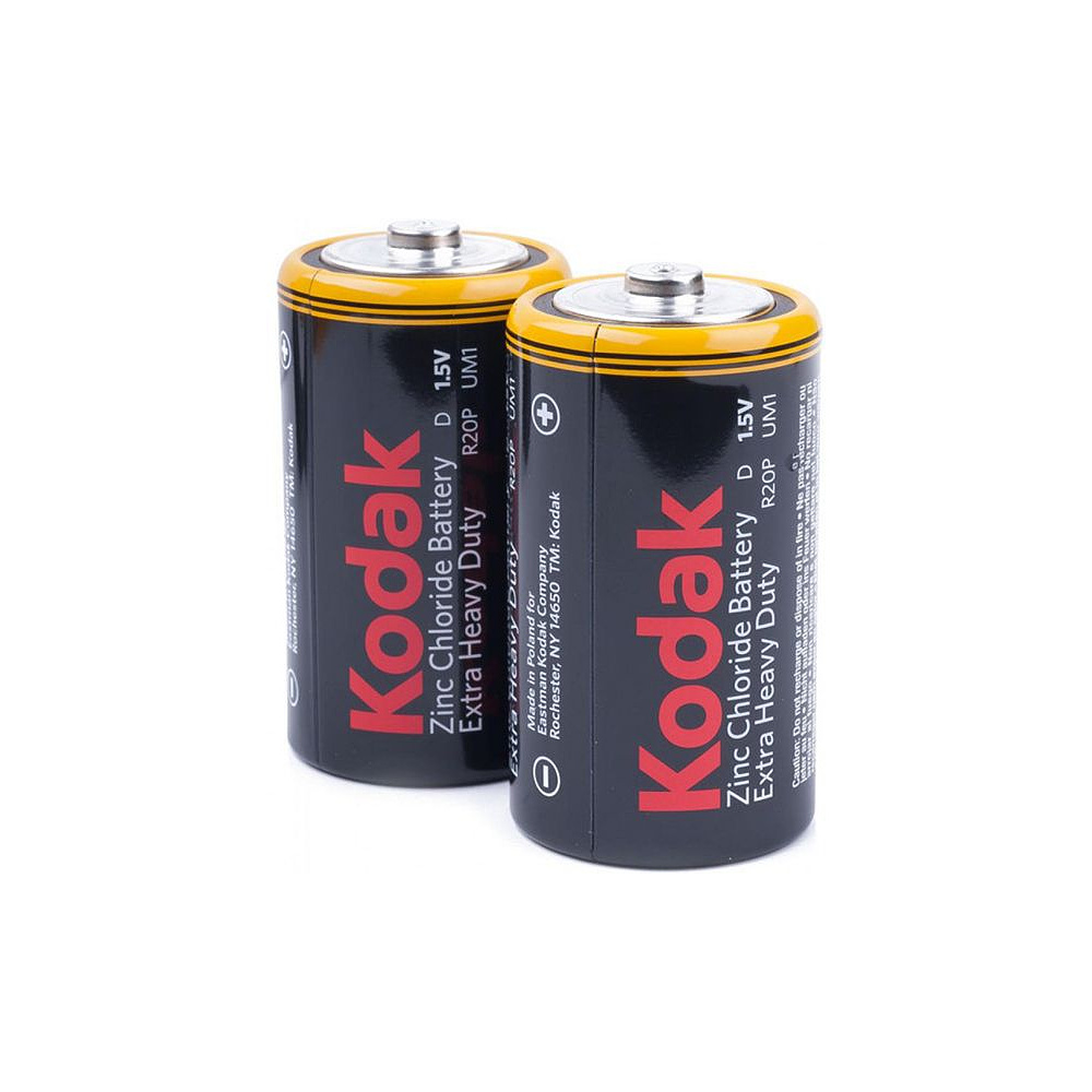 Батарейки солевые "Kodak Extra Heavy Duty D/R20", 2 шт.