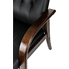 Кресло Бюрократ T-9928WALNUT-CF, натуральная кожа, черный, каркас дерево - 8