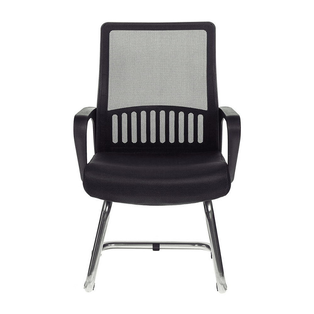 Кресло на полозьях Бюрократ "MC-209", сетка, ткань, металл, черный - 2