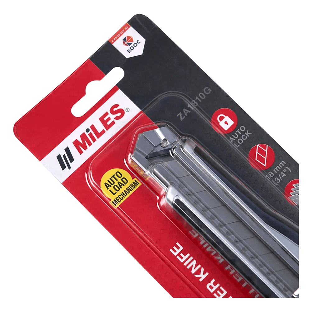 Нож строительный "Kangaro Miles ZA1810G", 18 мм, усиленный - 2