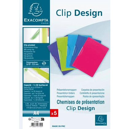 Папка с клипом "Chromaline", ассорти - 4