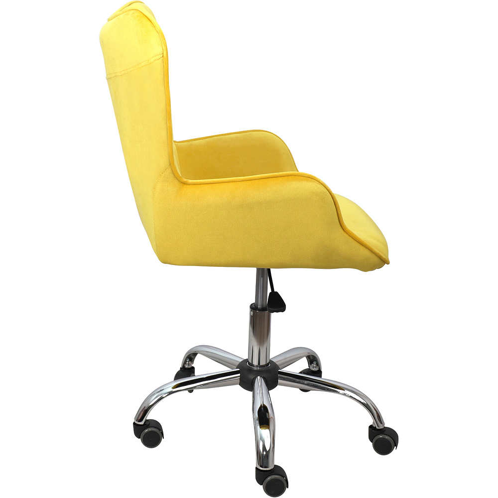 Кресло для персонала AksHome "Bella", велюр, металл, желтый - 3