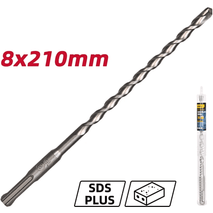 Бур по бетону Deli YS EDH-Y08210, 8 x 210 мм, SDS-PLUS - 2