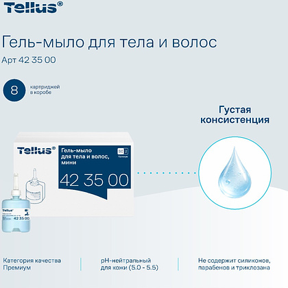 Мыло-гель Tellus Премиум для тела и волос, 475 мл, SC2 мини - 8