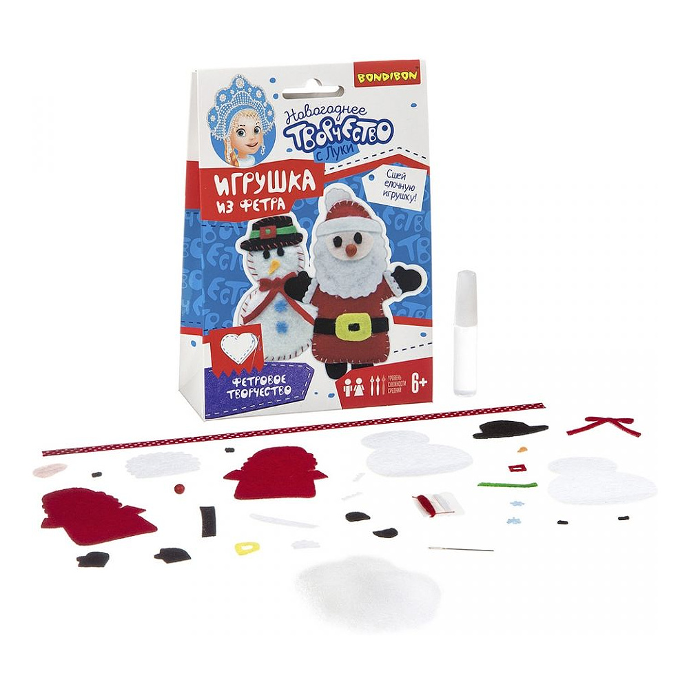 Набор для творчества "Елочные игрушки: Снеговичок и Дед Мороз" - 2