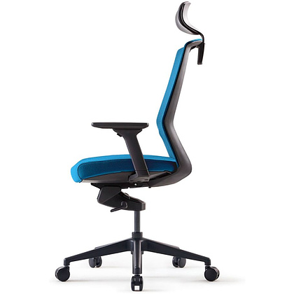 Кресло для руководителя BESTUHL "J1", сетка, ткань, пластик, синий  - 3