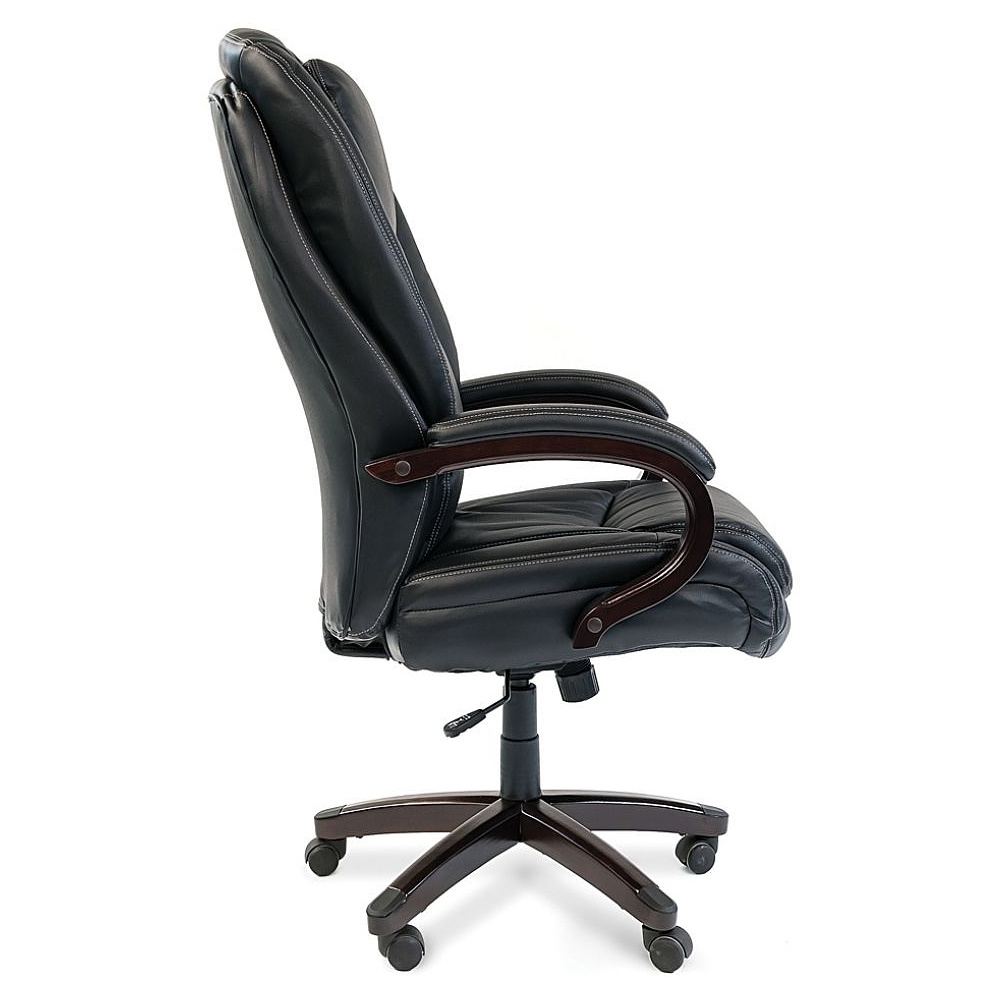 Кресло для руководителя "Chairman 408", кожа, металл, дерево, черный - 2