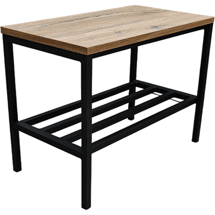 Обувница ALLERD 1 RION, черный муар, Дуб Нокс - 2