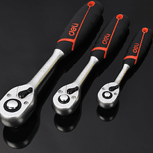 Ключ-трещотка Deli RS EDQ41802, 1/4", 150 мм, 72 зуба