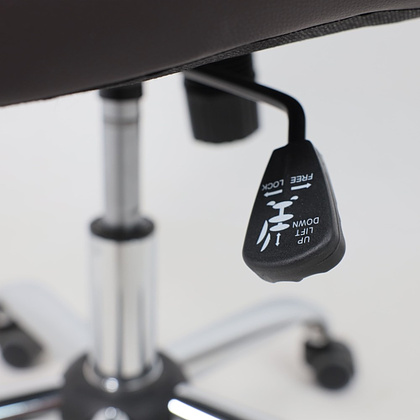 Кресло для руководителя AksHome "Richard new", экокожа, металл, коричневый - 23