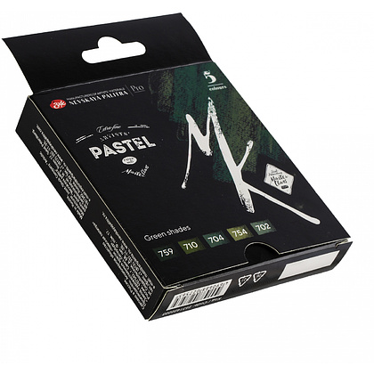Пастель мягкая "Мастер Класс зеленые оттенки", набор 5 цветов - 2