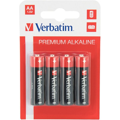 Батарейки алкалиновые Verbatim "AA/LR6", 4 шт., (962325)