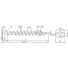 Саморез 3.5х25 мм для монтажа ГКЛ к дереву, фосфат, 1000 шт.
