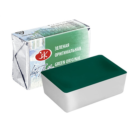 Краски акварельные "Белые ночи", 719 зеленая оригинальная, кювета