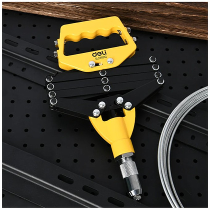 Заклепочник рычажно-складной Deli YS EDL236932, 812 мм, 3.2-6.4 мм, желтый, черный - 8