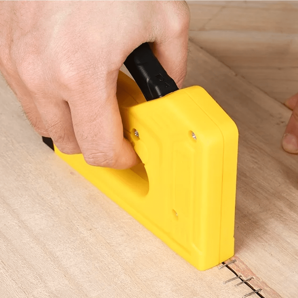 Пистолет скобозабивной Deli EDL238002, 25,5x15x3 см., желтый - 4