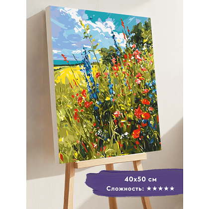 Картина по номерам "Цветочное поле" - 3
